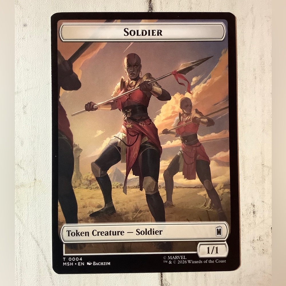 2x Soldier/Insect Token, MTG, Super Heroes Tokens, 2 pack,  Magic